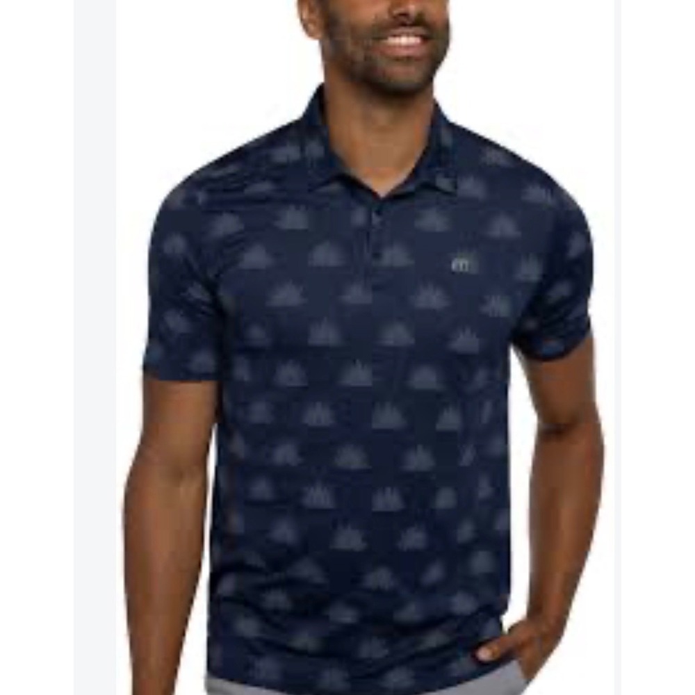TravisMathew At The Buffet Golf Polo Lifestyle Performance 4-Way stretch Navy XL